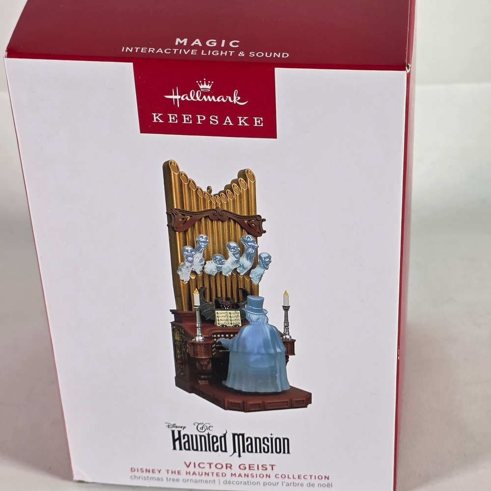 Hallmark Disney Haunted Mansion Victor Geist Light Sound Keepsake Ornament